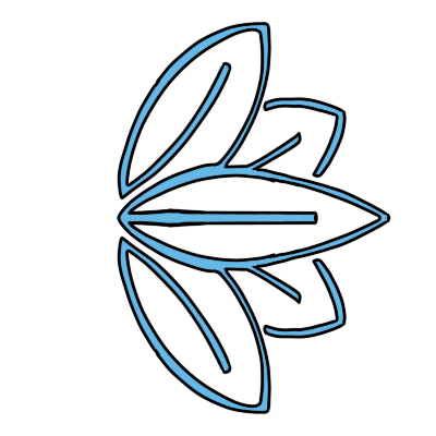 the logo of the Lemkin Institude, several pale blue leaf outlines.